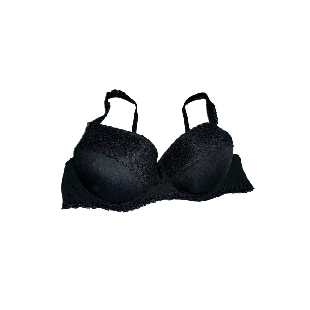 Jezebel‎ Black Lace Underwire Lightly Lined Bra 38B